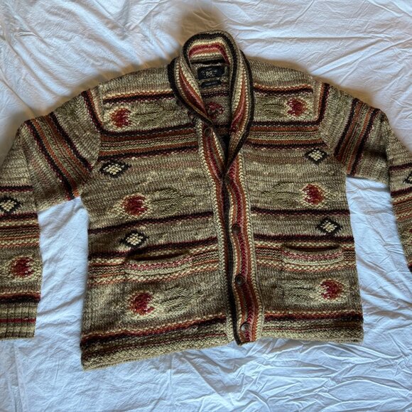 RRL Hand Knit Southwestern Cardigan XL NWOT - Picture 2 of 12